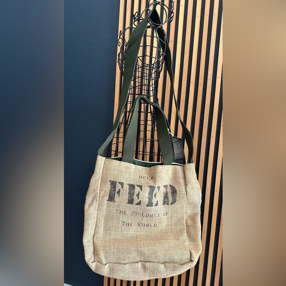 Feed Project Bag Made From Burlap Crossbody Purse